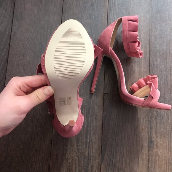 Bebo Frilly Velvet Stilettos Never Worn - Picture 2 of 9